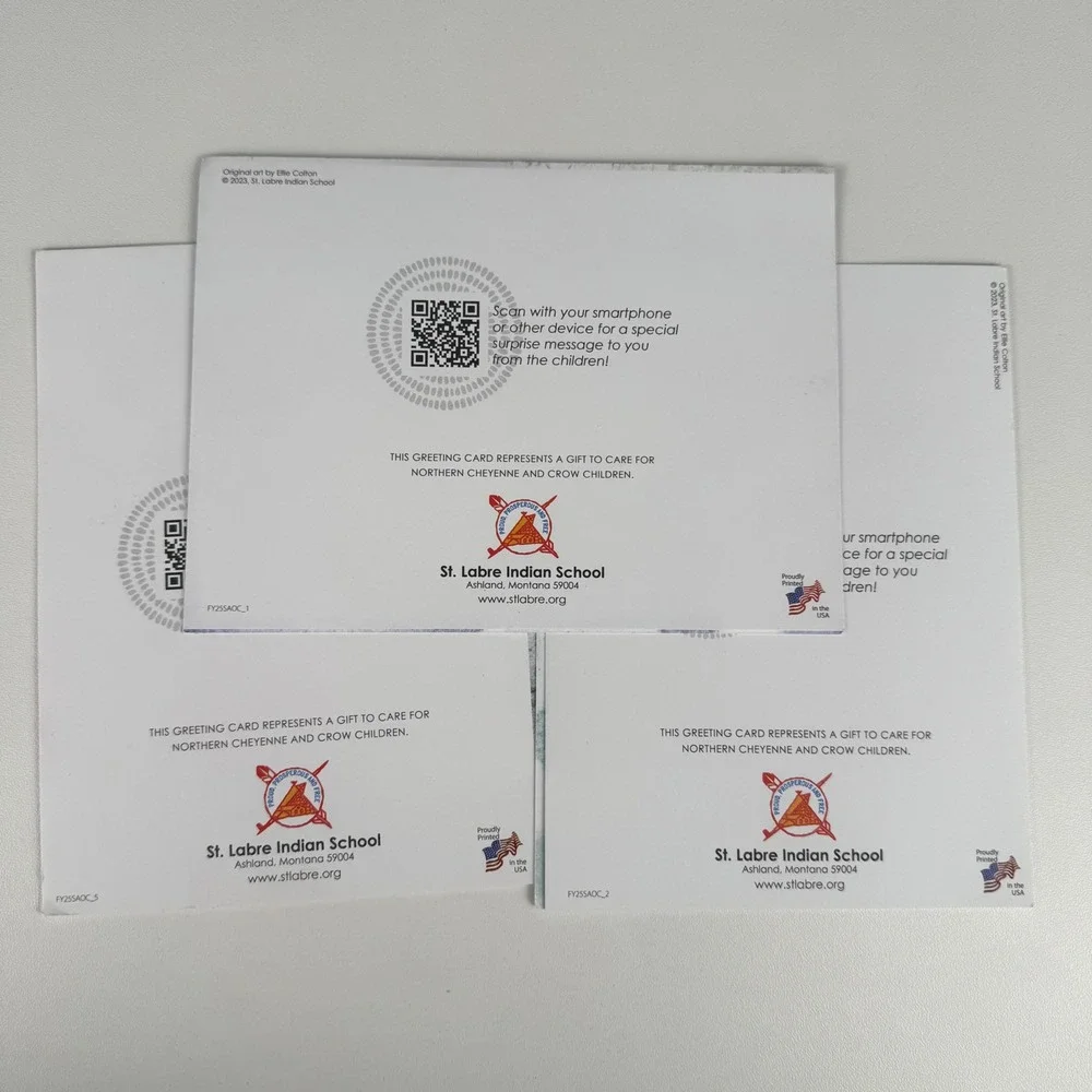 St‎ Labre Indian School Greeting Cards Set 3 Ellie Colton Indigenous Art 23 A18Q